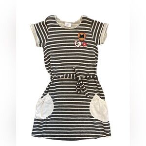 Hanna Andersson Minnie Mouse Disney Dress Black & White Striped 140 cm Size 10